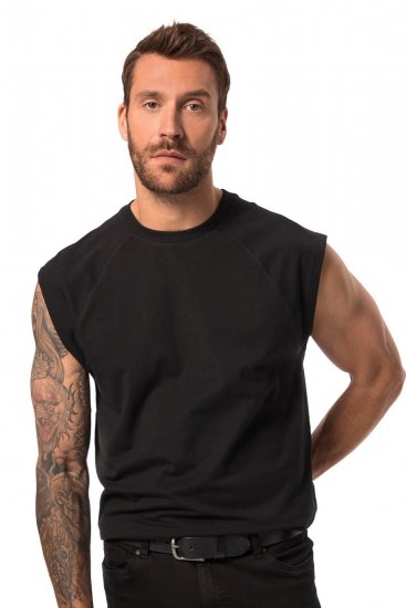 JP1880 826660 Linne med sänkt axel Svart - T-shirts - Stora T-shirts - 2XL-14XL