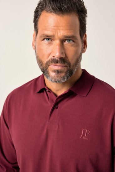 JP1880 Polo Shirt Pique Long Sleeve Red - Pikétröjor - Stora pikétröjor - 2XL-8XL
