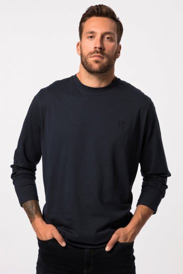 JP1880 827128 Långärmad t-shirt med magpassform Mörkblå - T-shirts - Stora T-shirts - 2XL-14XL
