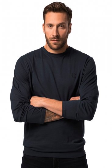 JP1880 827128 Långärmad t-shirt med magpassform Mörkblå - T-shirts - Stora T-shirts - 2XL-14XL