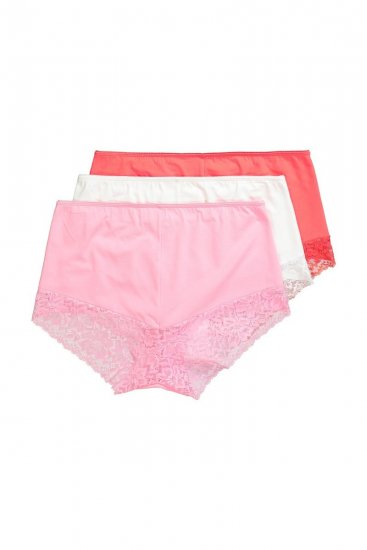Ulla Popken 827465 Hipstertrosor med spets 3-pack Rosa - Trosor - 
