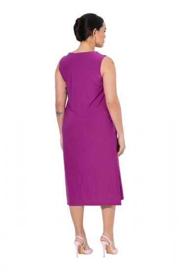 Ulla Popken 827908 Ärmlös jerseyklänning Lila - Jerseyklänningar - 