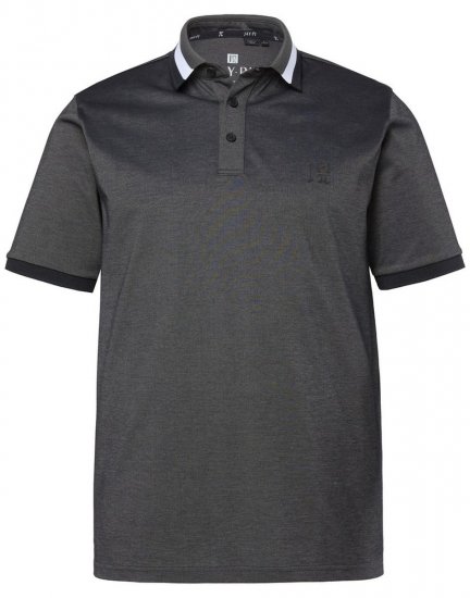 JAY-PI Quickdry Two-Tone Golf Poloshirt Black - Pikétröjor - Stora pikétröjor - 2XL-8XL