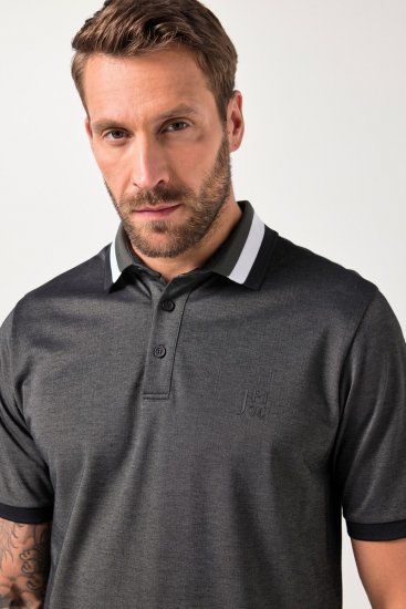 JAY-PI Quickdry Two-Tone Golf Poloshirt Black - Pikétröjor - Stora pikétröjor - 2XL-8XL
