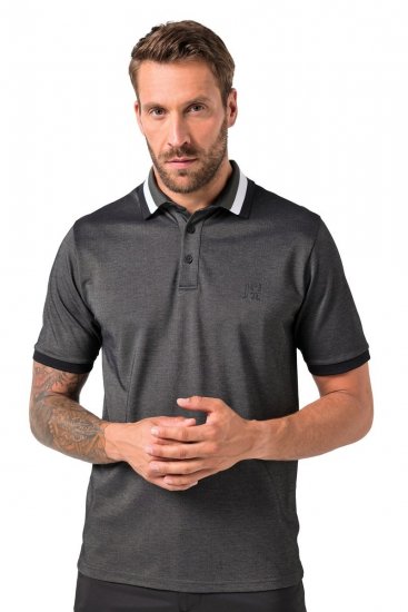 JAY-PI Quickdry Two-Tone Golf Poloshirt Black - Pikétröjor - Stora pikétröjor - 2XL-8XL