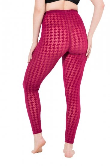 Ulla Popken 828982 Rutiga strumpleggings Bärröd - Strumpbyxor & strumpor - 