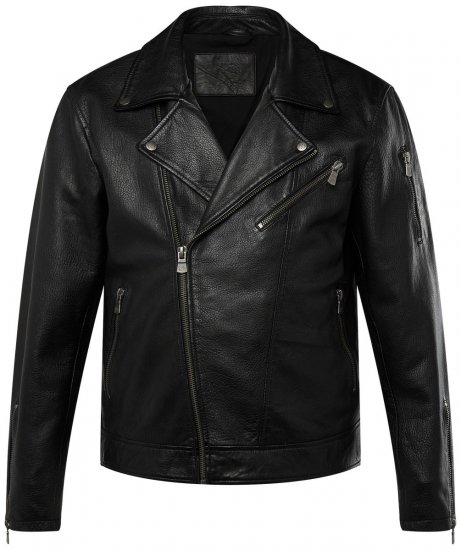 JP1880 830586 Bikerjacka i lammnappa Svart - Jackor - Stora jackor - 2XL-12XL