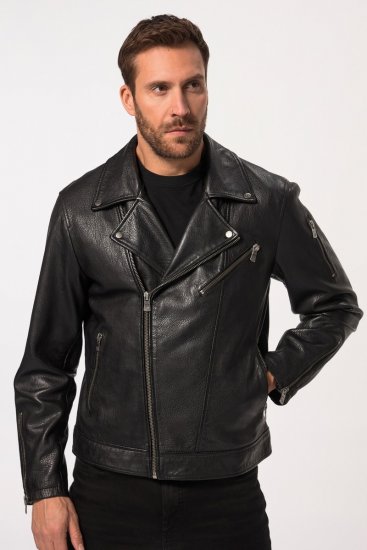 JP1880 830586 Bikerjacka i lammnappa Svart - Jackor - Stora jackor - 2XL-12XL