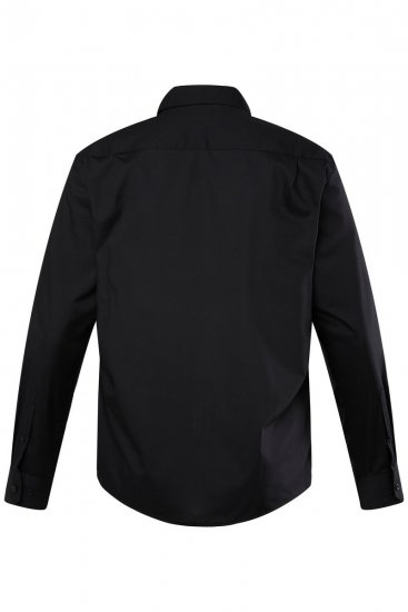 Men+ 753 Långärmad Business-skjorta med klassisk krage Svart - Skjortor - Stora skjortor - 2XL-8XL