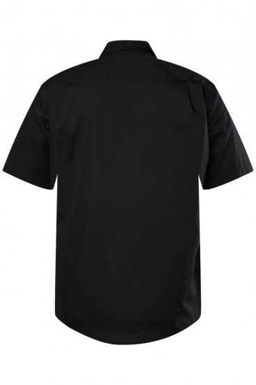 Men+ 756 Kortärmad Business-skjorta med klassisk krage Svart - Skjortor - Stora skjortor - 2XL-8XL