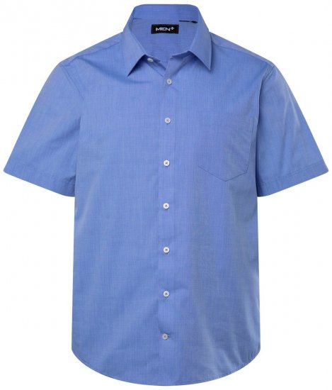 Men+ 756 Kortärmad Business-skjorta med klassisk krage Ljusblå - Skjortor - Stora skjortor - 2XL-8XL