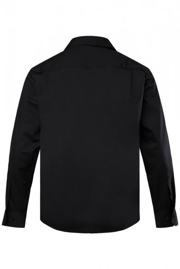Men+ 757 Långärmad Business-skjorta med öppen krage Svart - Skjortor - Stora skjortor - 2XL-8XL