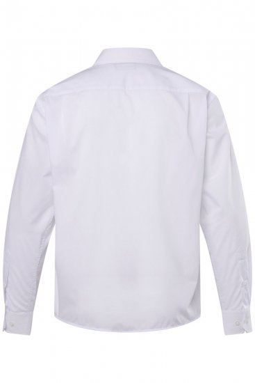 Men+ 757 Långärmad Business-skjorta med öppen krage Vit - Skjortor - Stora skjortor - 2XL-8XL
