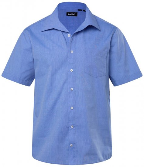 Men+ 758 Kortärmad Business-skjorta med öppen krage Ljusblå - Skjortor - Stora skjortor - 2XL-8XL
