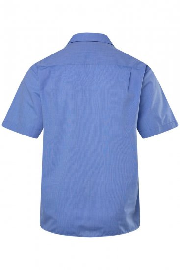 Men+ 758 Kortärmad Business-skjorta med öppen krage Ljusblå - Skjortor - Stora skjortor - 2XL-8XL