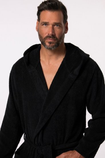 JP1880 Bathrobe Terry Black - Underkläder & badkläder - Stora underkläder för män