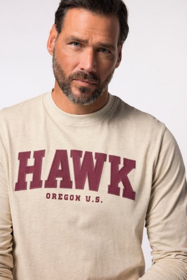 JP1880 T-Shirt Long Sleeve Hawk Off-White TALL - HERRKLÄDER MT-6XLT - Kläder för långa män