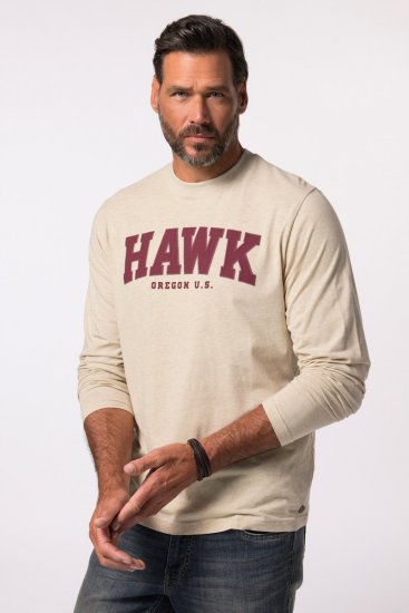 JP1880 T-Shirt Long Sleeve Hawk Off-White TALL - HERRKLÄDER MT-6XLT - Kläder för långa män