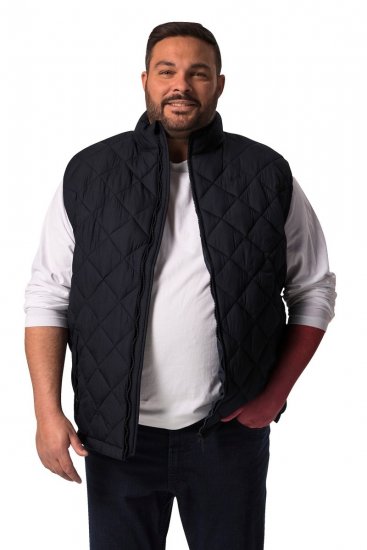 Men+ 578 Quiltad väst med ståkrage Mörkblå - Jackor - Stora jackor - 2XL-12XL