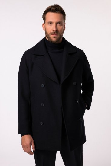 JP1880 Caban Short Double-breasted Overcoat Navy - Jackor - Stora jackor - 2XL-12XL