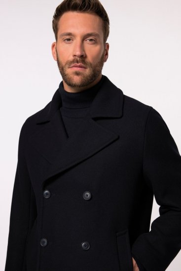 JP1880 Caban Short Double-breasted Overcoat Navy - Jackor - Stora jackor - 2XL-12XL