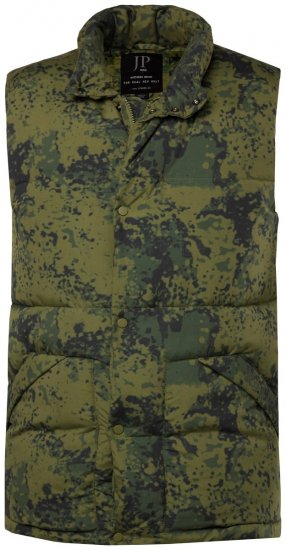 JP1880 831610 Quiltad väst i kamouflage Grön - Jackor - Stora jackor - 2XL-12XL
