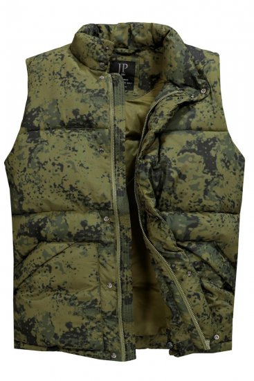 JP1880 831610 Quiltad väst i kamouflage Grön - Jackor - Stora jackor - 2XL-12XL