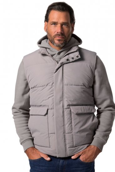 JP1880 831639 Quiltad väst i återvunnen polyester Mörkgrå - Jackor - Stora jackor - 2XL-12XL