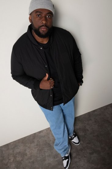 STHUGE Bomber Jacket Quilted Black - Jackor - Stora jackor - 2XL-12XL