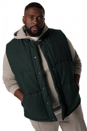 STHUGE 831896 Vadderad flanellväst Mörkgrön - Jackor - Stora jackor - 2XL-12XL