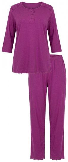 Ulla Popken 833660 Pyjamas Violett - Pyjamas/Loungewear - 