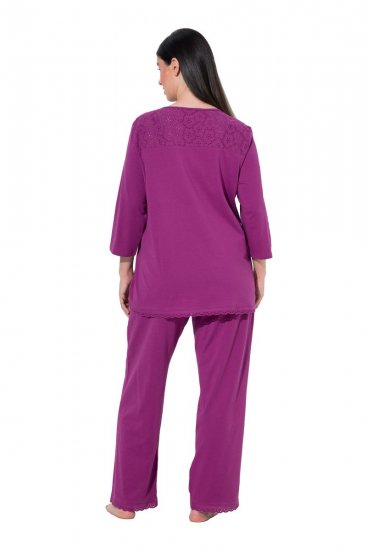 Ulla Popken 833660 Pyjamas Violett - Pyjamas/Loungewear - 