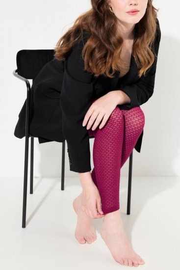Ulla Popken 833718 Strumpleggings med spets Bärröd - Strumpbyxor & strumpor - 