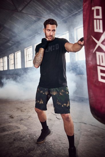 JP1880 Jay-Pi Bermuda QuickDry Mesh Fitness Shorts Khaki - Träningskläder & friluft - Träningskläder till herr i stora storlekar