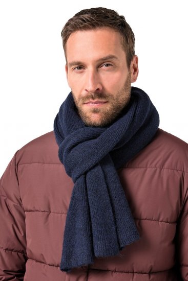 JP1880 834031 Stickad halsduk Mörkblå - Halsdukar - 