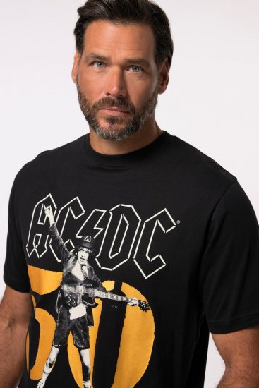 JP1880 AC/DC Graphic Band T-Shirt Black - T-shirts - Stora T-shirts - 2XL-14XL