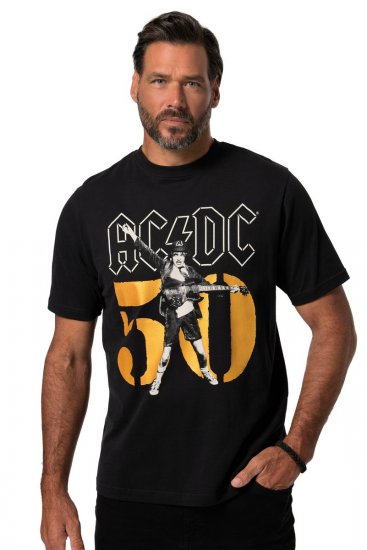 JP1880 AC/DC Graphic Band T-Shirt Black - T-shirts - Stora T-shirts - 2XL-14XL