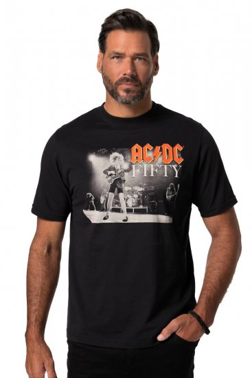JP1880 AC/DC 50th Anniversary Band Photo T-Shirt Black - T-shirts - Stora T-shirts - 2XL-14XL