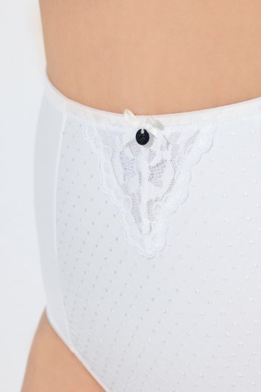 Ulla Popken 834307 Formande trosor med spets Benvit - Shapewear - 