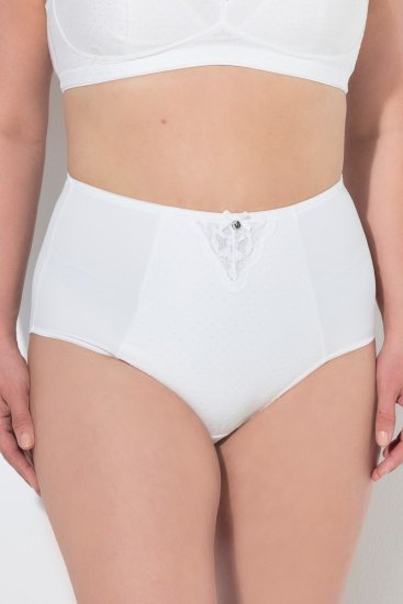 Ulla Popken 834307 Formande trosor med spets Benvit - Shapewear - 