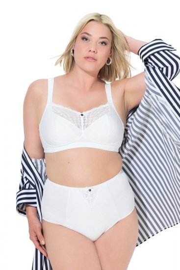 Ulla Popken 834307 Formande trosor med spets Benvit - Shapewear - 