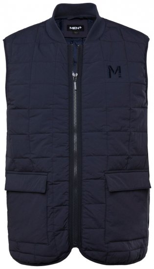Men+ 464 Quiltad väst med collegekrage Mörkblå - Jackor - Stora jackor - 2XL-12XL