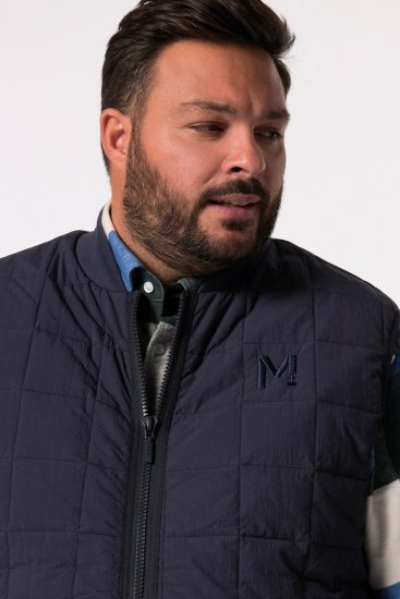 Men+ 464 Quiltad väst med collegekrage Mörkblå - Jackor - Stora jackor - 2XL-12XL