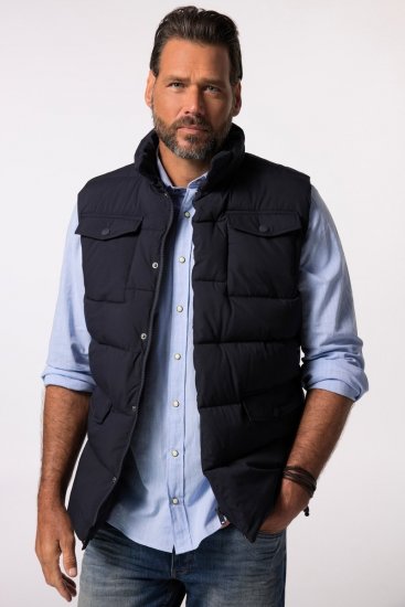 JP1880 834648 Quiltad väst med ståkrage Mörkblå - Jackor - Stora jackor - 2XL-12XL