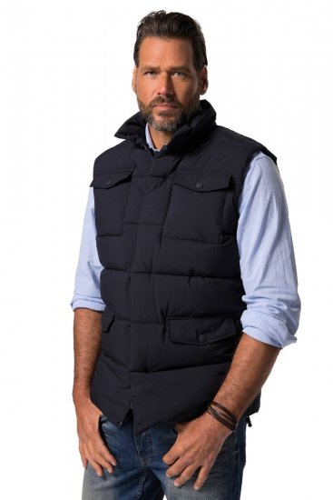 JP1880 834648 Quiltad väst med ståkrage Mörkblå - Jackor - Stora jackor - 2XL-12XL