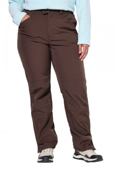 Ulla Popken 834662 Softshellbyxor med fleecefoder Taupe - Outdoor - 