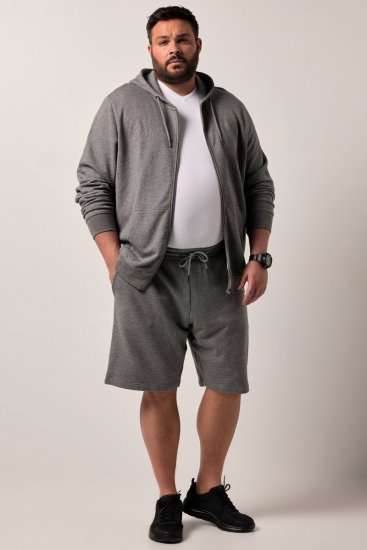 Men+ 851 Hoodie med dragkedja Gråmelerad - Tröjor & hoodies - Stora hoodies & tröjor - 2XL-14XL
