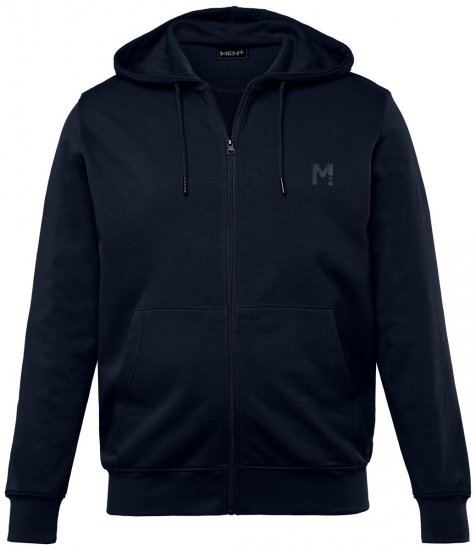 Men+ 851 Hoodie med dragkedja Mörkblå - Tröjor & hoodies - Stora hoodies & tröjor - 2XL-14XL