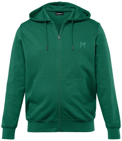 Men+ 851 Hoodie med dragkedja Grön - Tröjor & hoodies - Stora hoodies & tröjor - 2XL-14XL