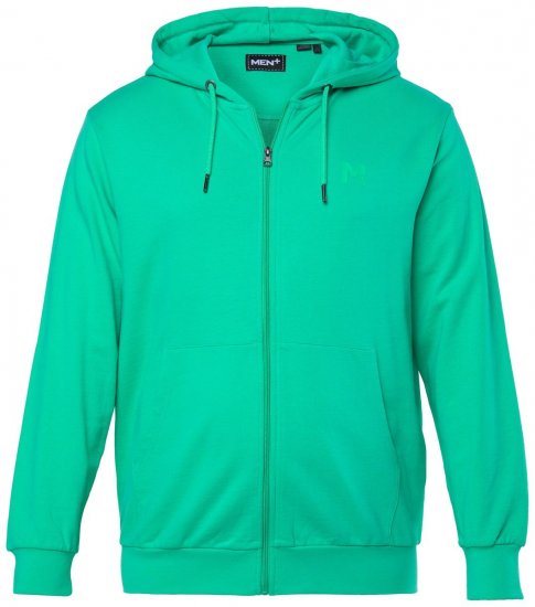 Men+ 851 Hoodie med dragkedja Smaragdgrön - Tröjor & hoodies - Stora hoodies & tröjor - 2XL-14XL